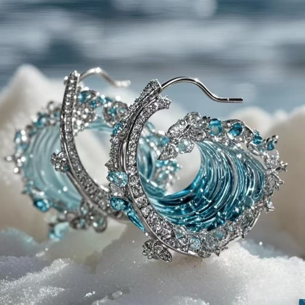Wave Shape Ring or Earrings