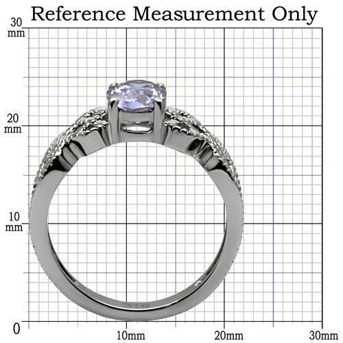 High polished (no plating) Stainless Steel Ring with AAA Grade CZ