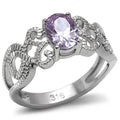 High polished (no plating) Stainless Steel Ring with AAA Grade CZ